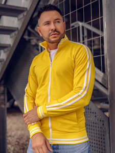 Homme Sweat-shirt col montant style rétro Jaune Bolf 11113A