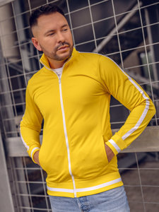 Homme Sweat-shirt col montant style rétro Jaune Bolf 2126A