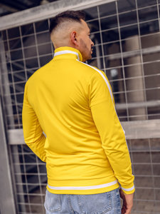 Homme Sweat-shirt col montant style rétro Jaune Bolf 2126A