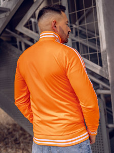 Homme Sweat-shirt col montant style rétro Orange Bolf 11113A