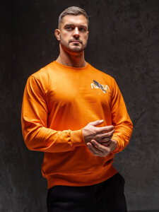 Homme Sweat-shirt imprimé Orange Bolf 6476A1