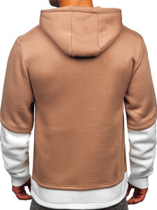 Homme Sweat-shirt imprimé à capuche Beige Bolf LJ0586A