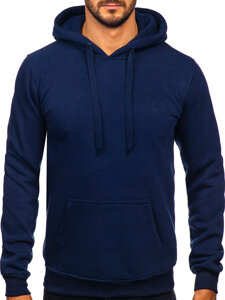 Homme Sweat-shirt kangourou à capuche Bleu foncé Bolf MB001