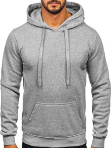 Homme Sweat-shirt kangourou à capuche Gris Bolf MB001