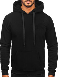 Homme Sweat-shirt kangourou à capuche Noir Bolf MB001