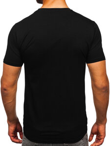 Homme T-shirt basic Noir Bolf M216