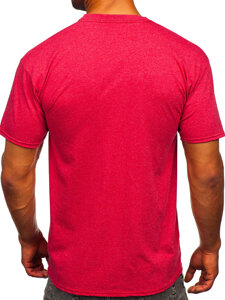 Homme T-shirt basic Rouge Bolf B10