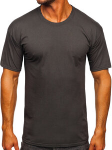 Homme T-shirt basic en coton Anthracite Bolf B459