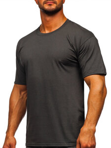 Homme T-shirt basic en coton Anthracite Bolf B459