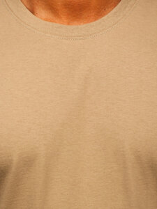 Homme T-shirt basic en coton Beige Bolf B459