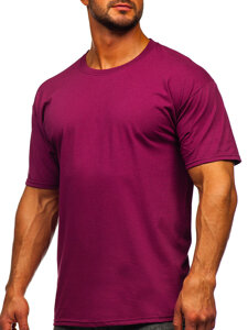 Homme T-shirt basic en coton Bordeaux Bolf B459