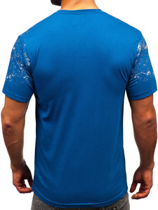 Homme T-shirt imprimé en coton Bleu Bolf 14725