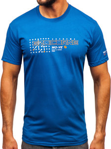 Homme T-shirt imprimé en coton Bleu Bolf 14732