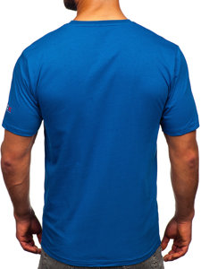 Homme T-shirt imprimé en coton Bleu Bolf 14739