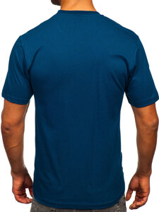 Homme T-shirt imprimé en coton Bleu foncé Bolf 5035