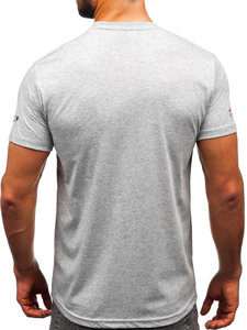 Homme T-shirt imprimé en coton Gris Bolf 14732