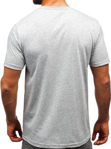 Homme T-shirt imprimé en coton Gris Bolf 14741