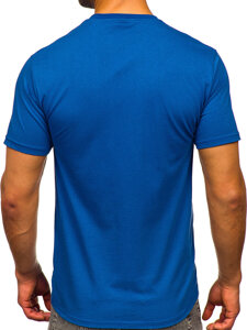 Homme T-shirt imprimé en coton Indigo Bolf 5052