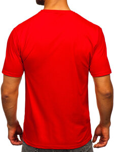 Homme T-shirt imprimé en coton Rouge Bolf 5032