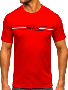 Homme T-shirt imprimé en coton Rouge Bolf 5052