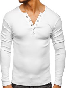 Homme T-shirt manche longue basic Blanc Bolf 145362