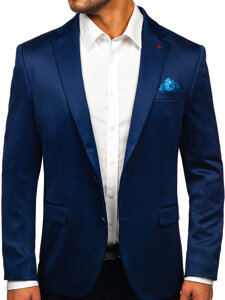 Homme Veste casual Bleu foncé Bolf 022