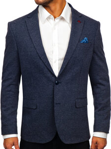 Homme Veste casual Bleu foncé Bolf 023