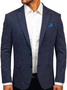 Homme Veste casual Bleu foncé Bolf 023