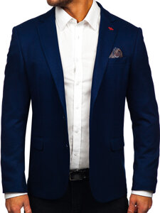 Homme Veste casual Bleu foncé Bolf 04