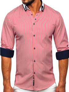 La chemise business avec les manches longues pour homme bordeaux Bolf 0909