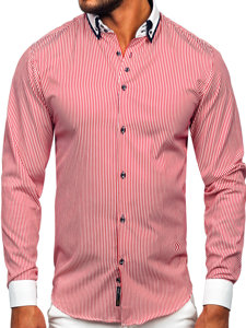 La chemise business avec les manches longues pour homme bordeaux Bolf 0909