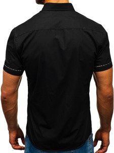 La chemise élégante avec les manches courtes pour homme noire Bolf 5509-1