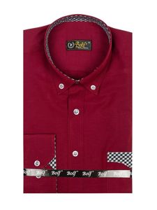 La chemise élégante avec les manches longues pour homme bordeaux Bolf 4711