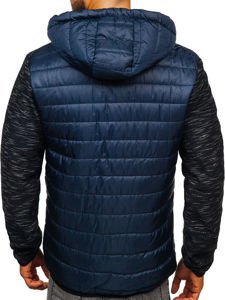 Le blouson de transition pour homme bleu foncé Bolf TY28