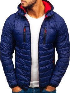 Le blouson de transition sportif pour homme bleu foncé Bolf LY1019