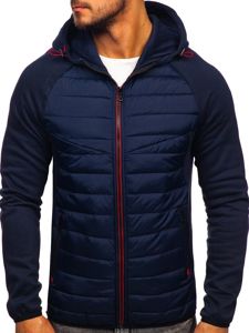 Le blouson de transition sportif pour homme bleu foncé Ks1886