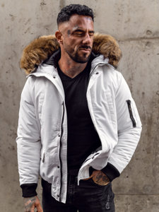 Le blouson d'hiver pour homme blanc Bolf 2019