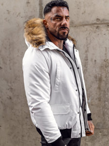 Le blouson d'hiver pour homme blanc Bolf 2019