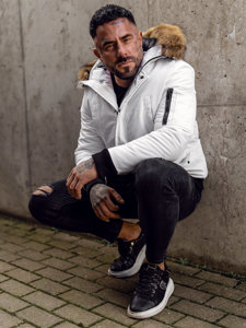 Le blouson d'hiver pour homme blanc Bolf 2019