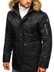 Le blouson d'hiver pour homme noir Bolf 1080