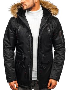 Le blouson d'hiver pour homme noir Bolf 1080