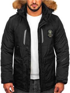 Le blouson d'hiver pour homme noir Bolf 1827