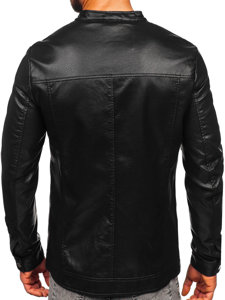 Le blouson en cuir pour homme noir Bolf 11Z8025