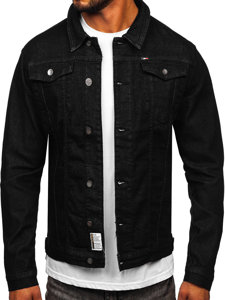 Le blouson en jean pour homme noir Bolf MJ510N