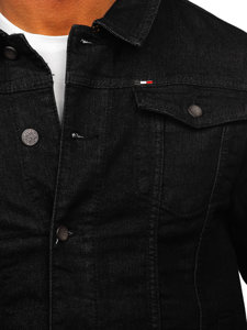 Le blouson en jean pour homme noir Bolf MJ510N