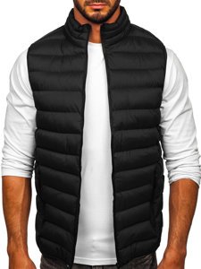 Le gilet matelassé pour homme noir Bolf 5M711