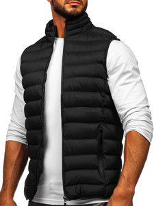 Le gilet matelassé pour homme noir Bolf 5M711