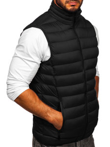 Le gilet matelassé pour homme noir Bolf 5M711