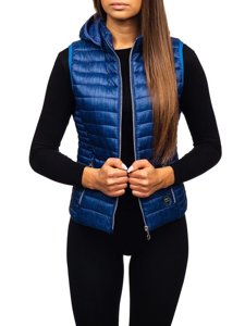 Le gilet pour femme bleu foncé Bolf AB042