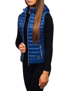 Le gilet pour femme bleu foncé Bolf AB042